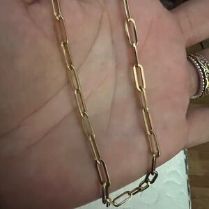 14k gold Paperclip Necklace